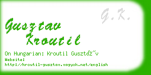 gusztav kroutil business card